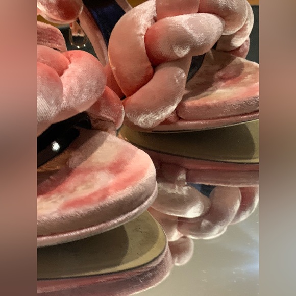 MARCO DE VINCENZO Velvet Sandals - PINK! - Picture 3 of 9